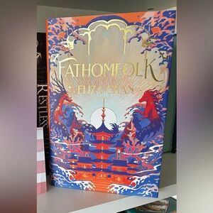 Fathomfolk Art Print by Eliza Chan - Bold Orange and Blue Illumicrate edition